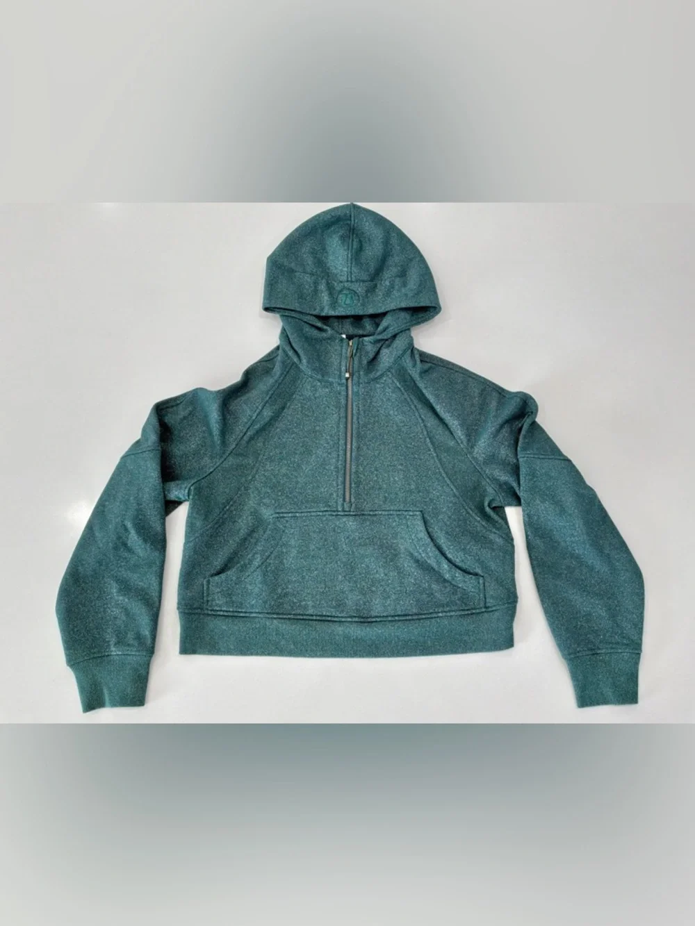 NWOT Lululemon Scuba Oversized Half-Zip Hoodie Spark Storm Teal Silver M/L